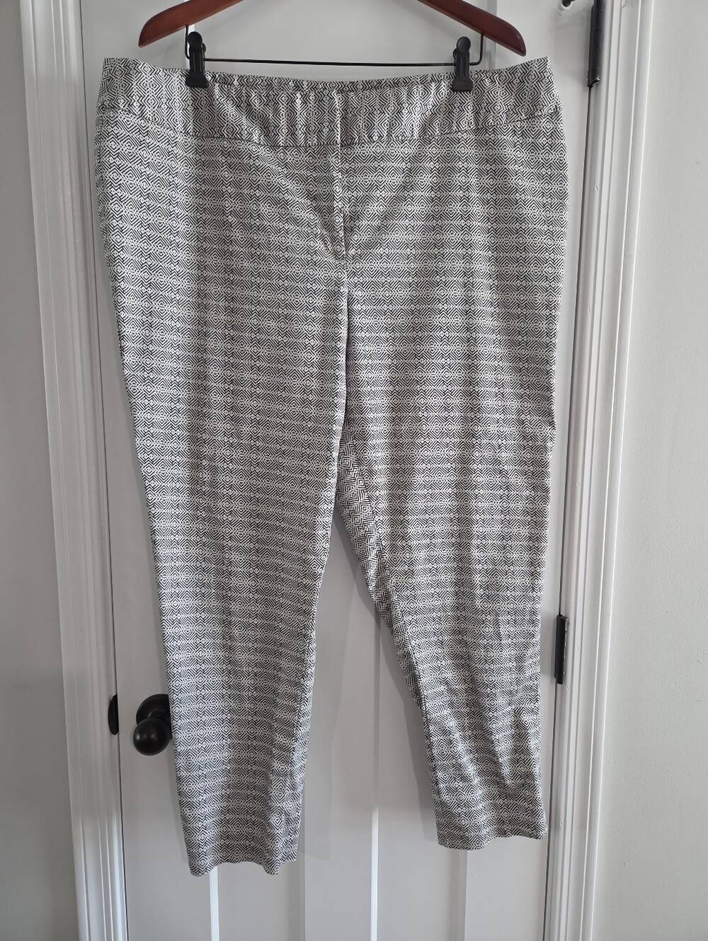 Cato 22w Cream color pants With Black Boho Tribal Design
